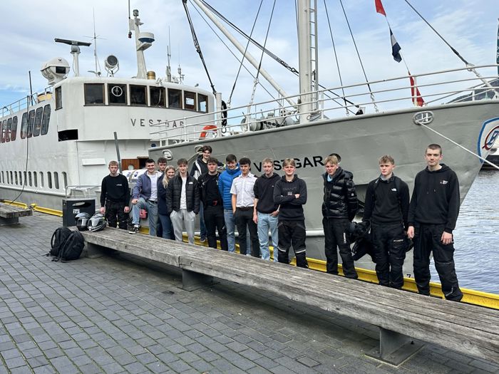 Maritime fag-klassen på ekskursjon